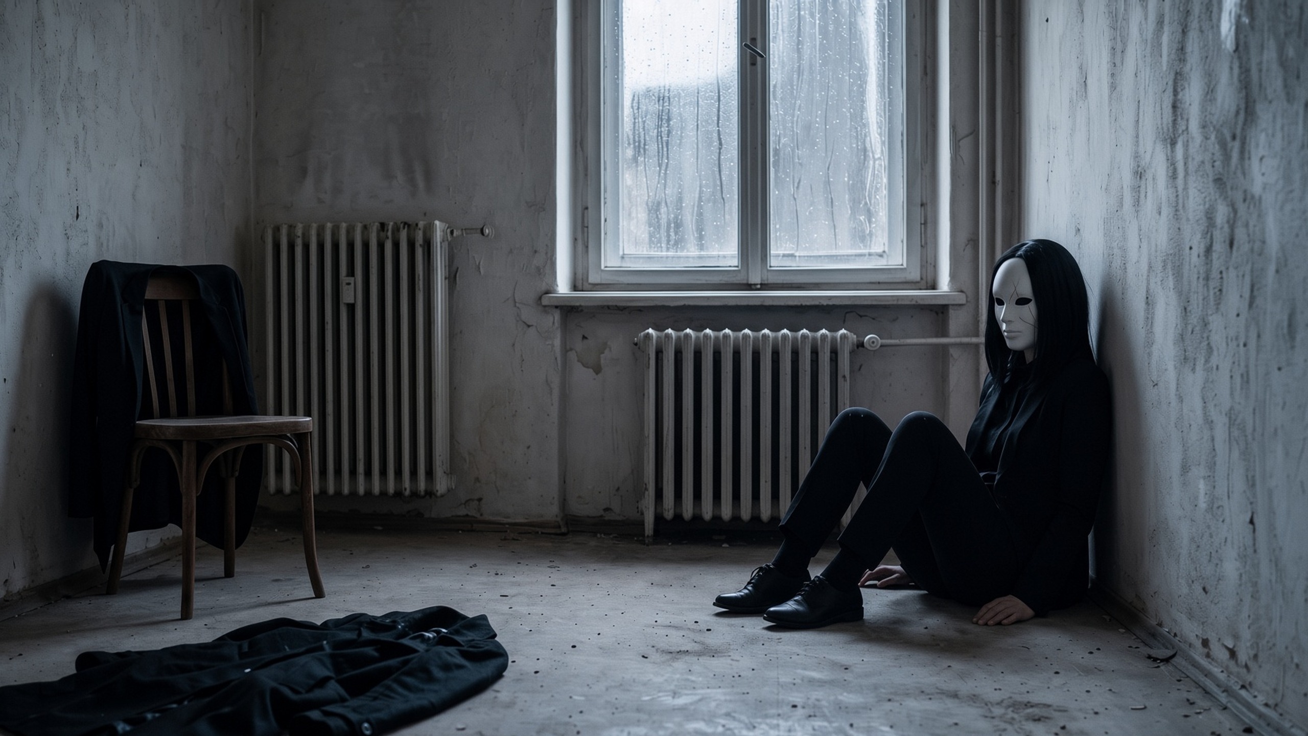 XYLAR — banner, maschera nella stanza vuota